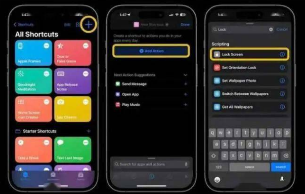 会泽苹果14锁屏维修店分享iPhone14升级iOS16.4后如何创建锁屏快捷方式 